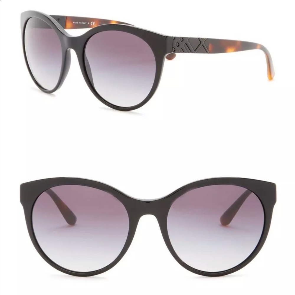 Brand New Burberry 56mm Black Retro Sunglasses